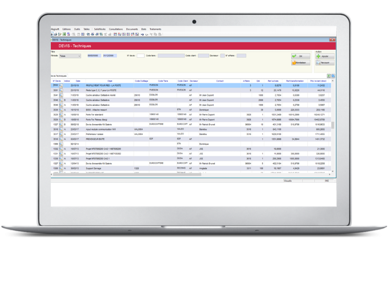 gestion devis tehcnique